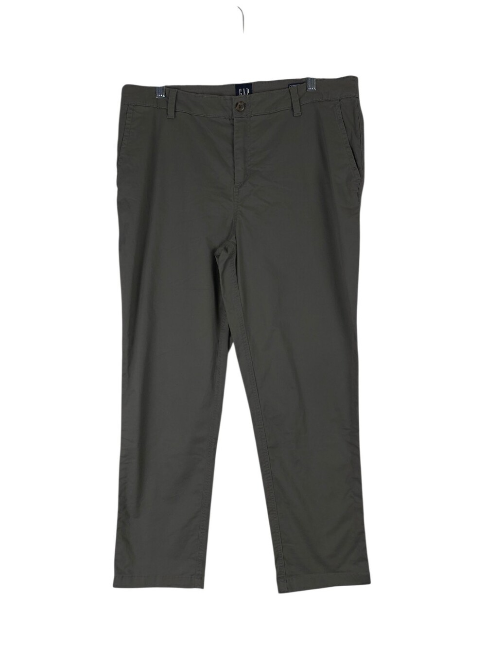 Gap Pants  Women's 14 Gray Chino Relaxed Girlfriend Twill Pockets Work Office